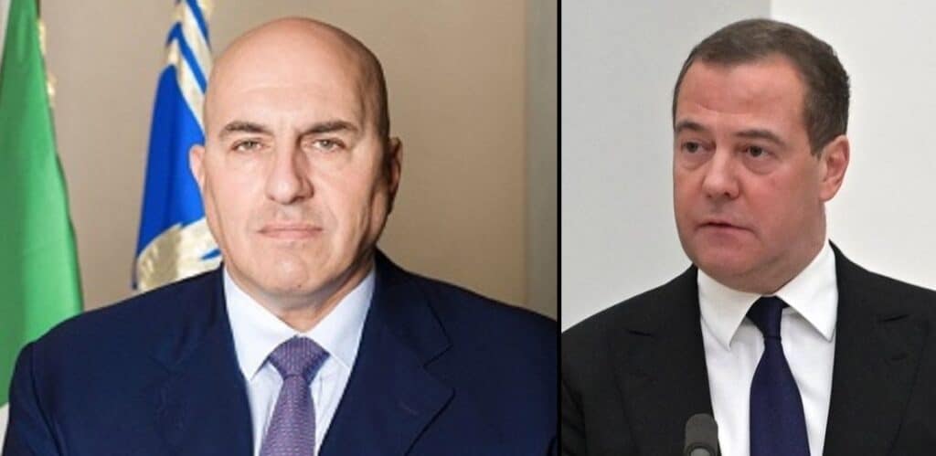 Dmitry Medvedev attacca il ministro italiano Guido Crosetto.